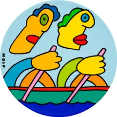 Thierry Noir, Rowing, 2020, acrylic on canvas