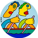 Thierry Noir, Rowing, 2020, acrylic on canvas