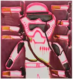 Katherine Bernhardt, Resist, 2018, acrylic and spray paint on canvas