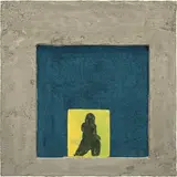 Alvaro Barrington, Baby can I strip for you, 2021, carpet, concrete, wood and mixed media on burlap paper