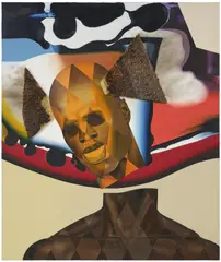 Jeff Sonhouse, Nationhood, 2017, oil and matchsticks on fiberboard