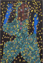 Summer Wheat, Night Keeper 2, 2019, acrylic on aluminum mesh