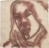 Alex Katz, Untitled (Ada), 1995, charcoal, chalk and debossing on paper