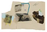 Jean-Michel Basquiat, Untitled, 1980, gouache, crayon and paper collage on paper