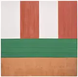 Mary Obering, Untitled, 1988, egg tempera and copper leaf on Masonite