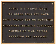 Jenny Holzer, Living Series: There is a period when it's clear..., 1981, cast bronze