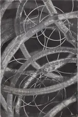 Aaron Young, Untitled (Arc Light), 2010, oil, acrylic and burnt rubber on aluminum