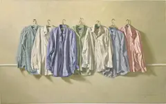 Seven Around Eleven by Eric Forstmann, 2012, oil on panel, sold Jun 2025