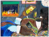 Devin Troy Strother, sleeping, smoking, and scrolling while i'm painting