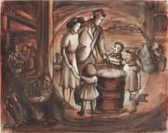 Nicole Eisenman, Untitled, 1995, ink, gouache and pastel on paper