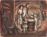 Nicole Eisenman, Untitled, 1995, ink, gouache and pastel on paper