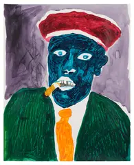 Chase Hall, Uncle Chuck, 2019, acrylic on paper