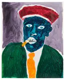 Chase Hall, Uncle Chuck, 2019, acrylic on paper