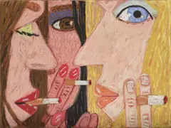 Brian Calvin, Untitled, 2017, pastel on cardstock