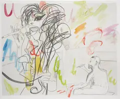 Rachel Harrison, Untitled, 2012, watercolor and inkjet print on paper