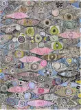 Karen Barbour, When Night Comes and Dreams Come, 2012–2022, gouache, Flashe, acrylic and paper collage on paper