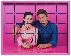 Elad Lassry, Woman, Man (Rose, Navy), 2011, chromogenic print, in artist's frame