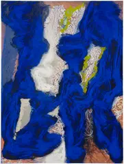 LUMAHAI BEACH by Donna Huanca, 2016, oil, acrylic and pigment on digital print on canvas, sold Sep 2025