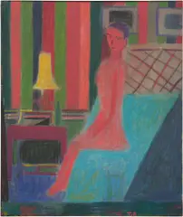 Tal R, Girl From Wall Nut, 2010, rabbit skin glue and pigment on canvas