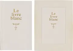 Steve Wolfe, Two works: (i) Untitled (Le livre blanc) ; (ii) Untitled (Study for Le livre blanc), 1988–1989, (i) acrylic, oil, gold leaf and modeling paste on linen (ii) acrylic, gold leaf and graphite on paper