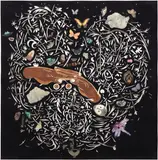 William Villalongo, Near & Far, 2020, acrylic, cut velour paper and pigment print collage