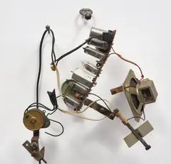 Jean Tinguely, WNYR No. 13, 1962, acrylic, radio parts and electric motor