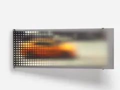 Jim Campbell, Slur One, 2014, custom electronics, LEDs and treated Plexiglas