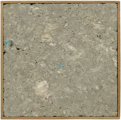 Oscar Tuazon, Papercrete, 2008, newspaper and concrete in artist's frame