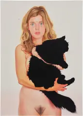 Jenny Morgan, Syrie and the Cat, 2013, oil on canvas