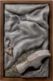 Dan Herschlein, The Myth of Security (Hammerhead), 2021, wood, plaster, foam, joint compound, epoxy putty, milk paint, wax, graphite and color pencil