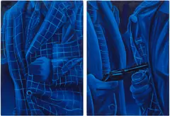 Ana Segovia, Two works: (i) Where to start I ; (ii) Where to start II, 2023, oil on canvas