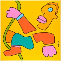Sport Climbing by Thierry Noir, 2024, acrylic on canvas, sold Sep 2025