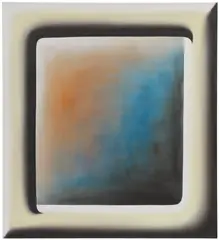 Andreas Schulze, Ohne Titel (Fenster 14), 2012, acrylic on nettle cloth