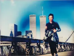 Jogger Brooklyn Bridge by Hervé Saint-Hélier, 1999, handmade print on Fujiflex paper, Diasec mounted, sold Sep 2025