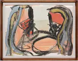 Austyn Weiner, Six Feet And A Mask But I Still Can't Stop, 2020, oil and charcoal on paper, in artist's chosen frame
