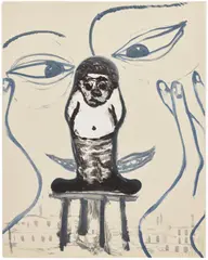 Sanya Kantarovsky, Abuse, 2018, monotype