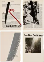 GuytonWalker, Four works: (i-iv) Untitled, 2004–2005, screenprint and digital inkjet on magazine page