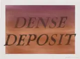 Ed Ruscha, Dense Deposit, 2014, dry pigment and acrylic on paper