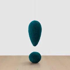 Exclamation Point by Richard Artschwager, 2007, painted mahogany and broom bristle, in 2 parts, sold May 2025