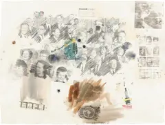 Untitled by Robert Rauschenberg, 1968, solvent transfer with gouache, watercolor, ink, colored pencil and pencil on paper, offered May 2025