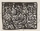 Keith Haring, Three Figures with Arms Crossed