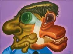 Peter Saul, Moment of Decision, 2002, acrylic on canvas
