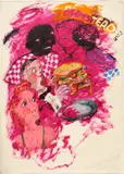 Jasper Johns, Dagwood Bumstead, 1996, acrylic on Arches paper