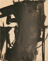 Franz Kline, Untitled (Study for Charcoal, Black and Tan), 1959, ink and gouache on paper