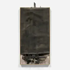 Edward Kienholz, Hope for '36, 1959, oil, enamel, wood and canvas on panel