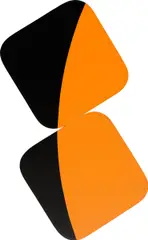 Leon Polk Smith, Constellation black and orange, 1972, acrylic on canvas, in 2 parts