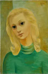 Moïse Kisling, Portrait de jeune fille, oil on canvas
