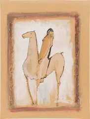 Cavallo e Cavaliere by Marino Marini, 1945, mixed media on card, sold May 2025