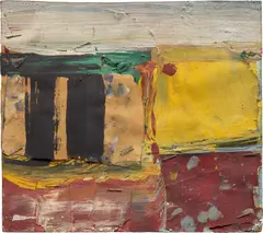 Alfred Leslie, Letter A, 1959, oil on paper collage on wood