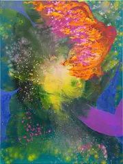 Firelei Báez, Untitled, 2017, acrylic on canvas